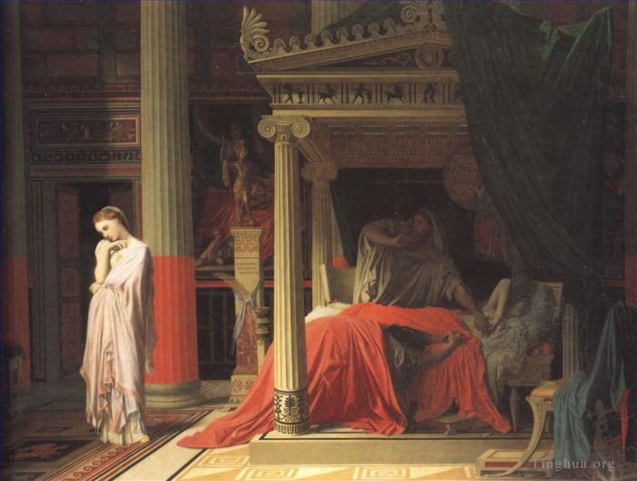 让·奥古斯特·多米尼克·安格尔 的油画作品 -  《安条克和斯特拉托尼斯》