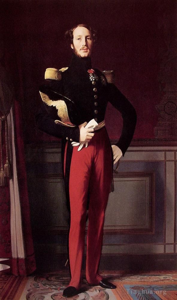 让·奥古斯特·多米尼克·安格尔 的油画作品 -  《斐迪南·菲利普·路易斯·查尔斯·亨利·奥尔良公爵》