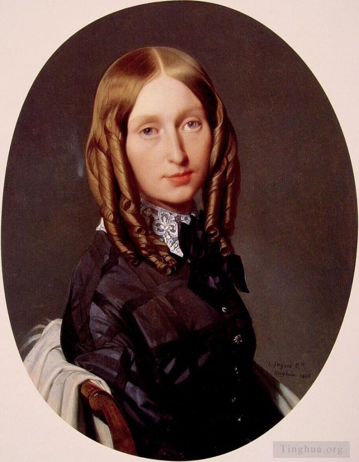 让·奥古斯特·多米尼克·安格尔 的油画作品 -  《弗雷德里克·雷塞特夫人》