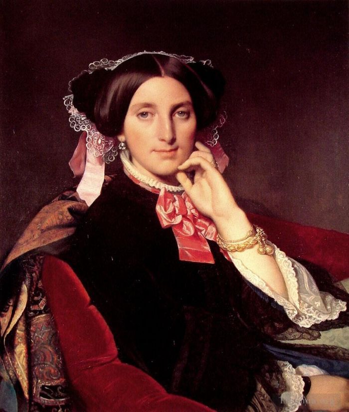 让·奥古斯特·多米尼克·安格尔 的油画作品 -  《亨利·贡斯夫人》