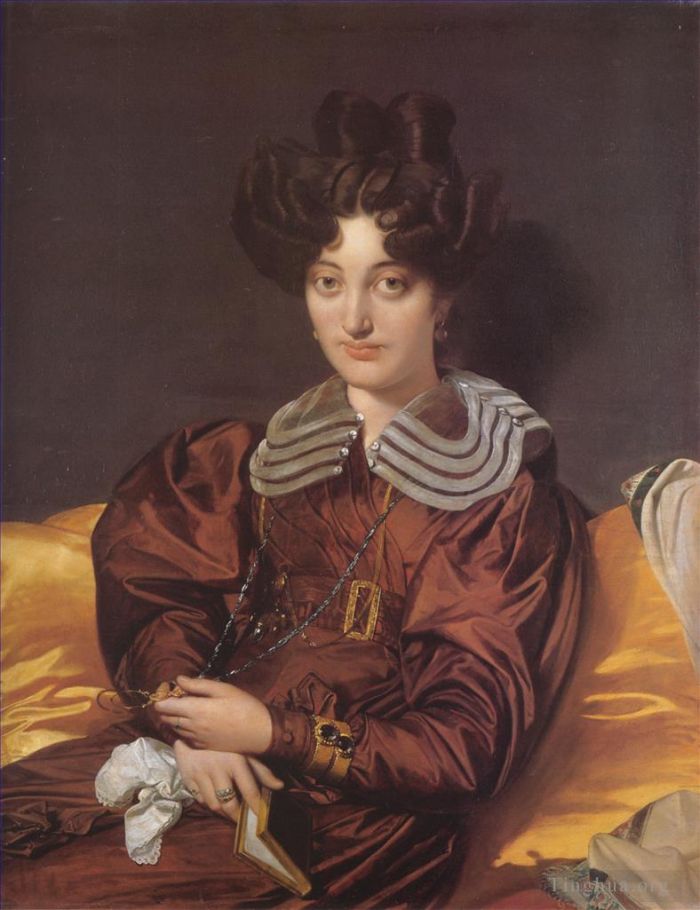 让·奥古斯特·多米尼克·安格尔 的油画作品 -  《玛丽·马可特夫人》