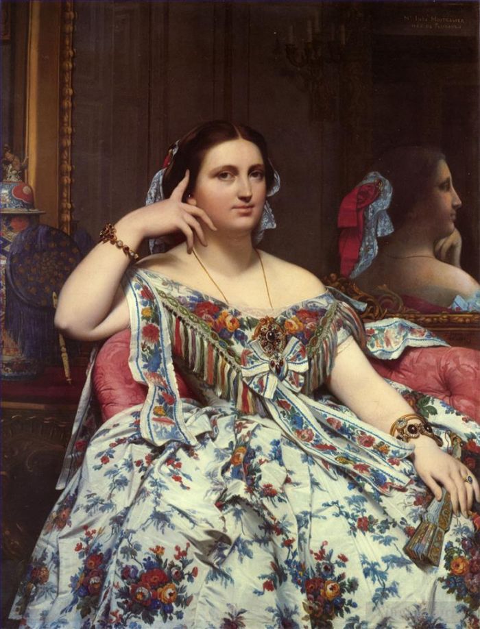 让·奥古斯特·多米尼克·安格尔 的油画作品 -  《保罗·西吉斯伯特·莫特西尔夫人就座》