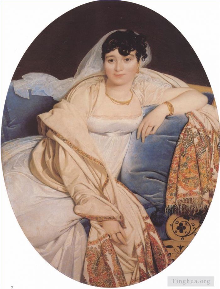 让·奥古斯特·多米尼克·安格尔 的油画作品 -  《里维埃夫人》