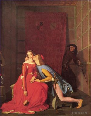 艺术家让·奥古斯特·多米尼克·安格尔作品《保罗和弗朗西斯卡,1819》