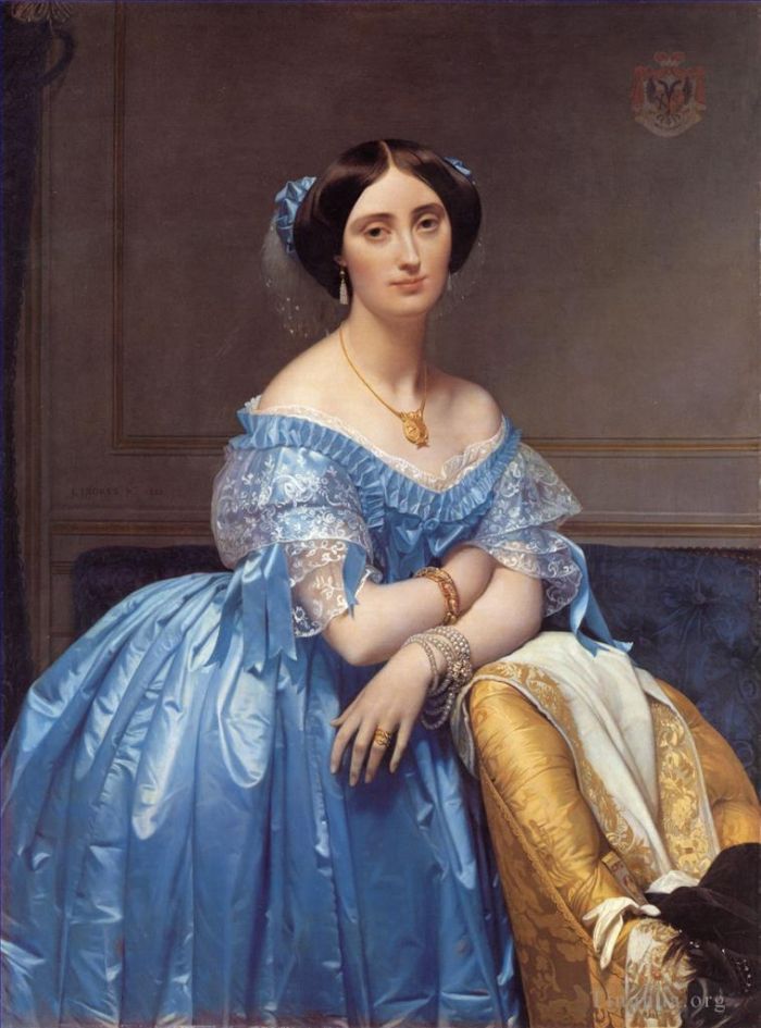 让·奥古斯特·多米尼克·安格尔 的油画作品 -  《阿尔伯特·德布罗意公主》