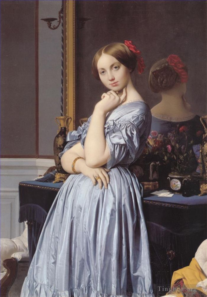 让·奥古斯特·多米尼克·安格尔 的油画作品 -  《奥特宁·豪松维尔子爵夫人》