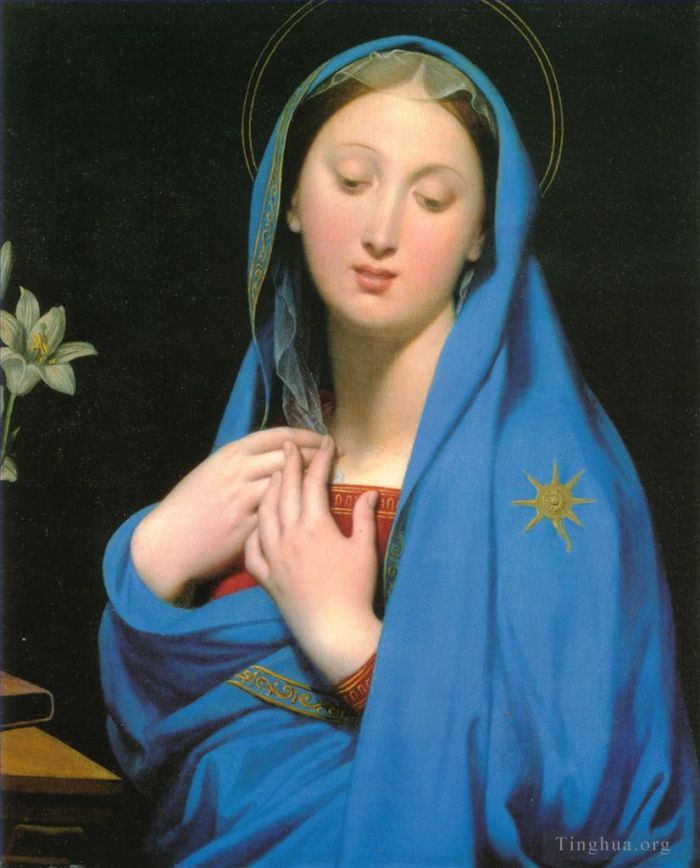 让·奥古斯特·多米尼克·安格尔 的油画作品 -  《圣母领养》