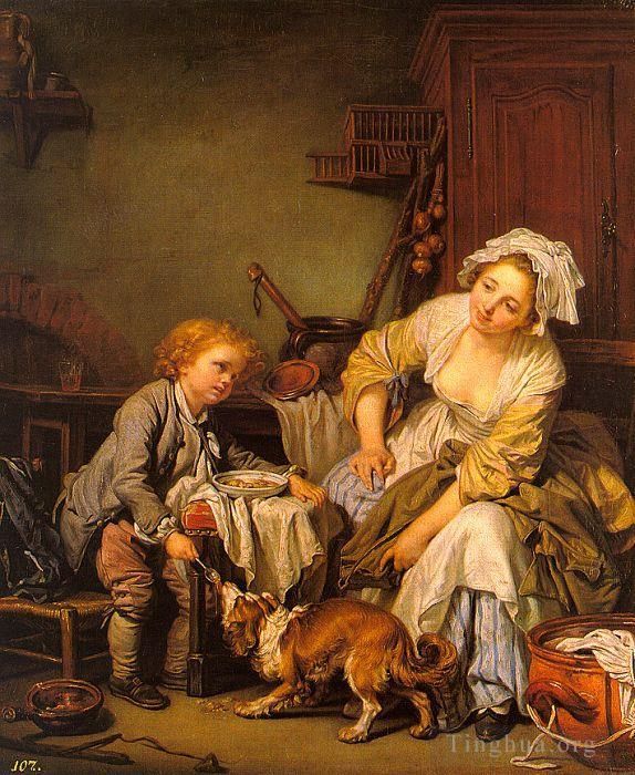 让·巴蒂斯特·格勒兹 的油画作品 -  《被宠坏的孩子》