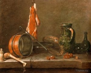 艺术家让·巴蒂斯特·西蒙·夏尔丹作品《精益饮食与炊具》