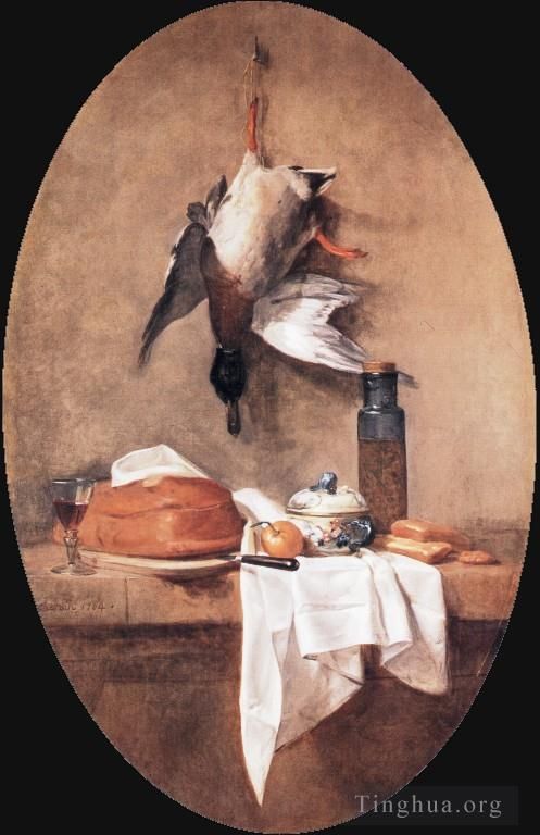 让·巴蒂斯特·西蒙·夏尔丹 的油画作品 -  《鸭子》