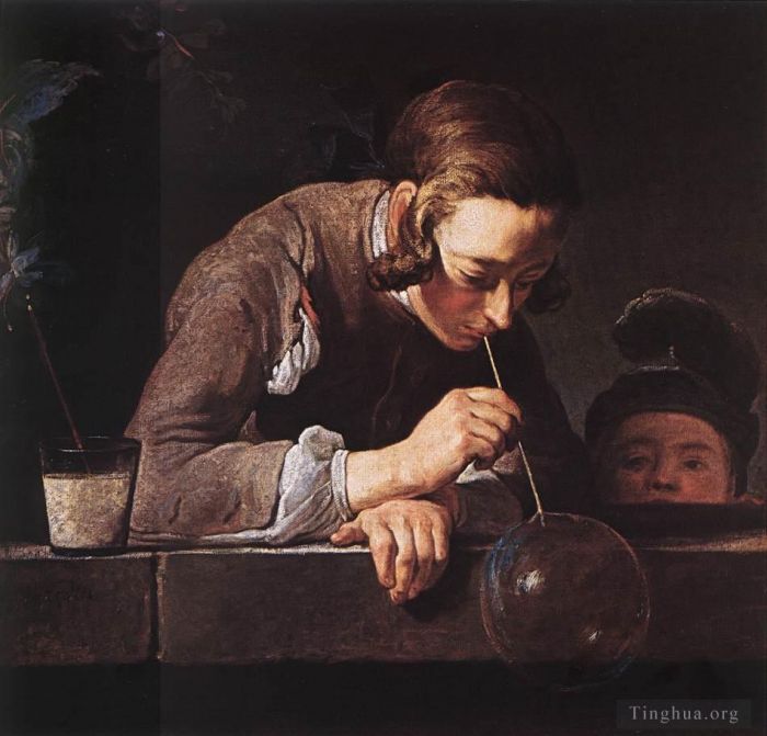 让·巴蒂斯特·西蒙·夏尔丹 的油画作品 -  《肥皂泡》