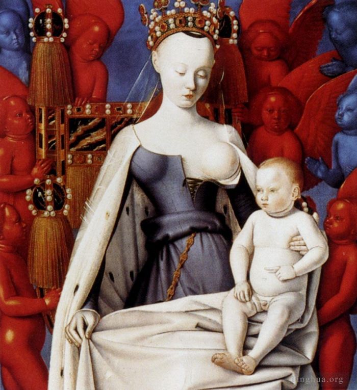 杰汉·富凯 的油画作品 -  《麦当娜和孩子》