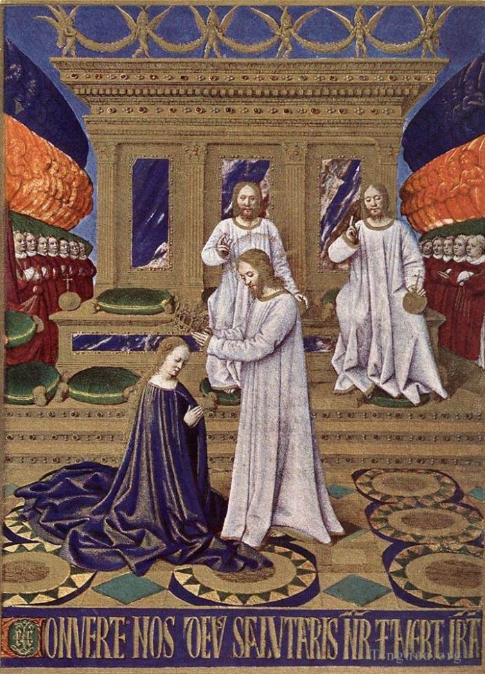 杰汉·富凯 的油画作品 -  《圣母加冕》