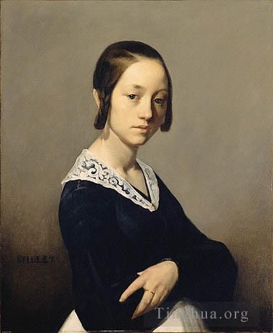 让·弗朗索瓦·米勒 的油画作品 -  《路易丝·安托瓦内特·费尔登,GTY》
