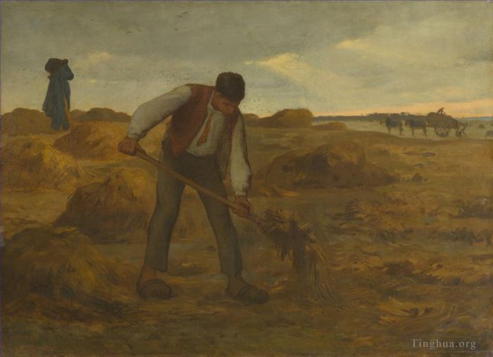 让·弗朗索瓦·米勒 的油画作品 -  《农民撒粪》