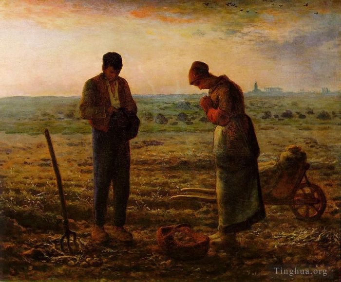 让·弗朗索瓦·米勒 的油画作品 -  《祈祷》
