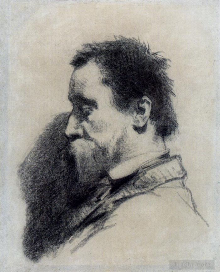 让·弗朗索瓦·米勒 的各类绘画作品 -  《据说是利奥波德·德布罗斯的男人的肖像》