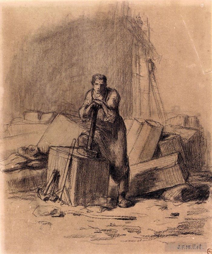 让·弗朗索瓦·米勒 的各类绘画作品 -  《皮埃尔裁缝店》