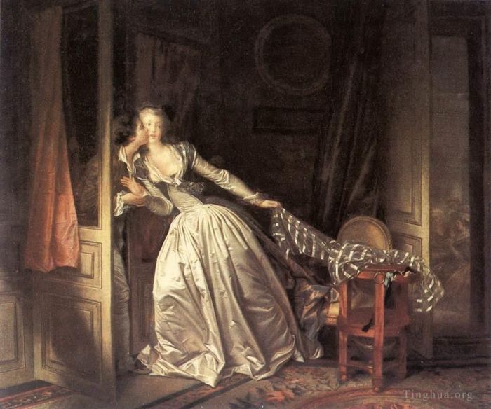 让·奥诺雷·弗拉戈纳尔 的油画作品 -  《被偷走的吻》