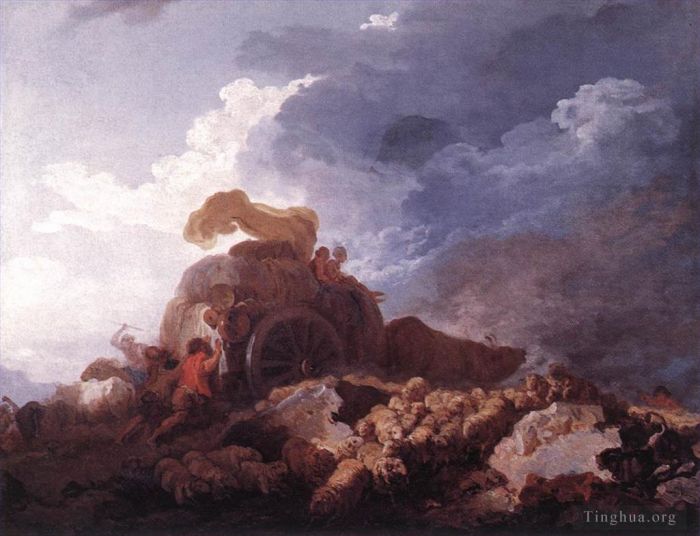 让·奥诺雷·弗拉戈纳尔 的油画作品 -  《风暴》