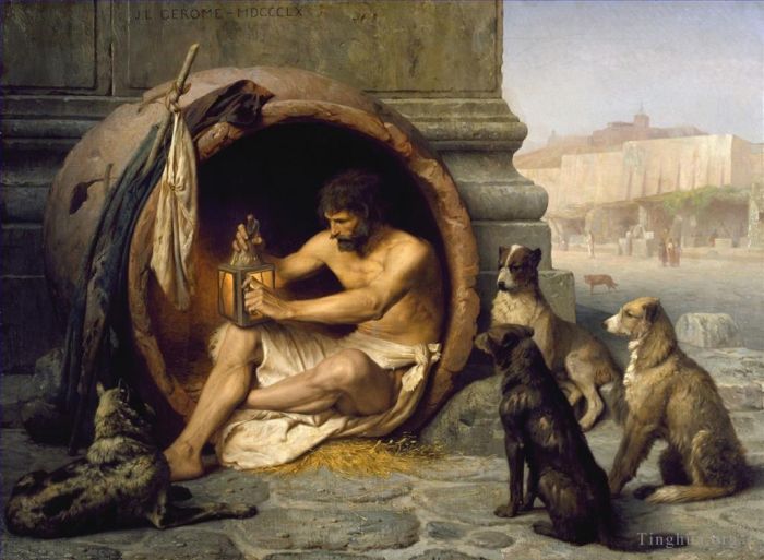 让·莱昂·杰罗姆 的油画作品 -  《第欧根尼》