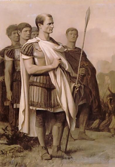 让·莱昂·杰罗姆 的油画作品 -  《朱利叶斯·凯撒和员工》