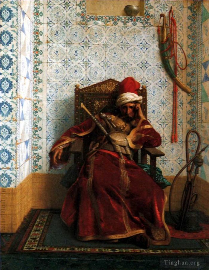 让·莱昂·杰罗姆 的油画作品 -  《马科斯·博萨里斯》