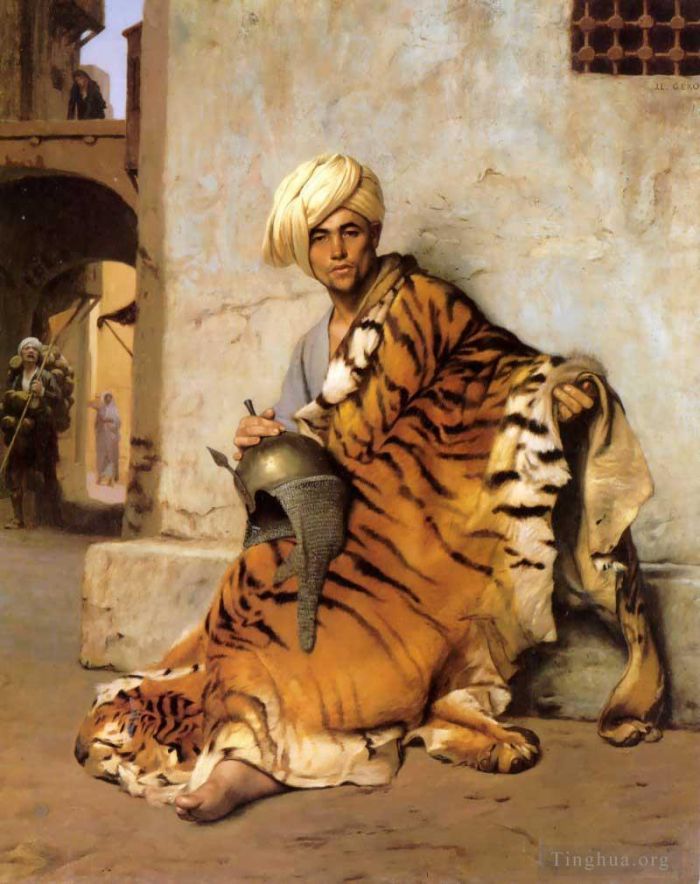 让·莱昂·杰罗姆 的油画作品 -  《开罗的毛皮商人》