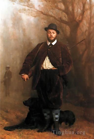 让·莱昂·杰罗姆 的油画作品 -  《爱德华·德莱塞特的肖像》