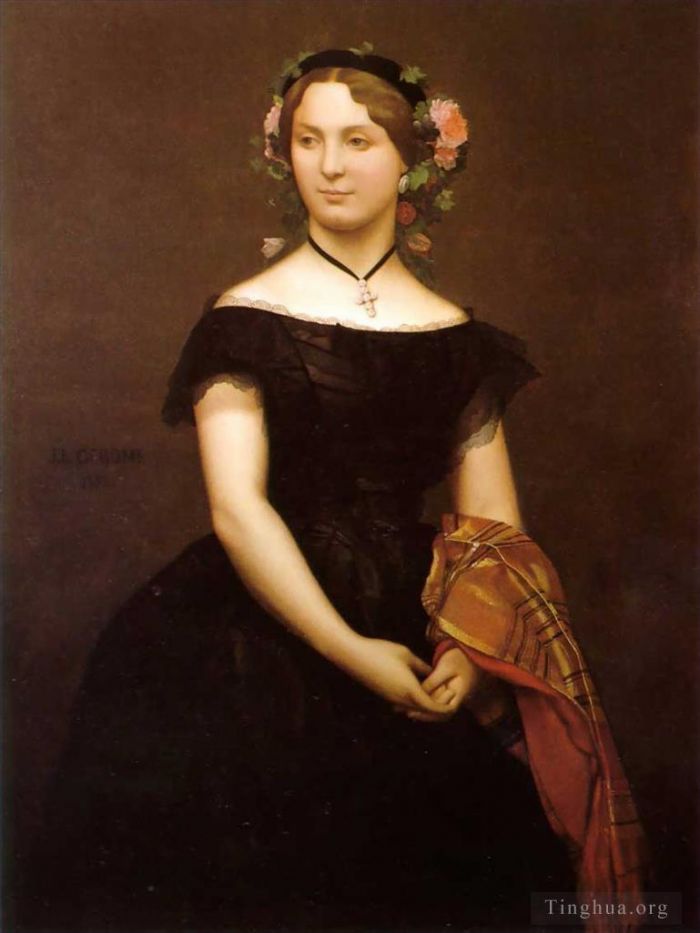 让·莱昂·杰罗姆 的油画作品 -  《杜兰德女士的肖像》