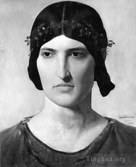 让·莱昂·杰罗姆 的油画作品 -  《罗马妇女的肖像》