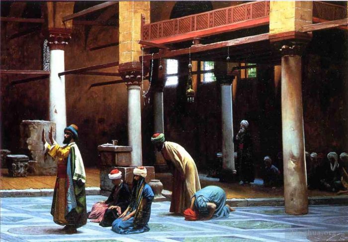 让·莱昂·杰罗姆 的油画作品 -  《在清真寺祈祷》
