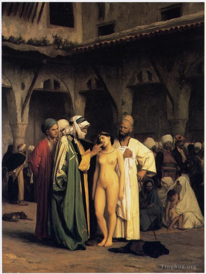 让·莱昂·杰罗姆 的油画作品 -  《奴隶市场》