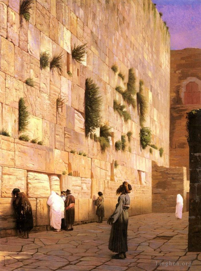 让·莱昂·杰罗姆 的油画作品 -  《所罗门城墙,耶路撒冷》