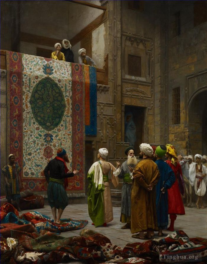 让·莱昂·杰罗姆 的油画作品 -  《地毯商人让·莱昂·杰罗姆》