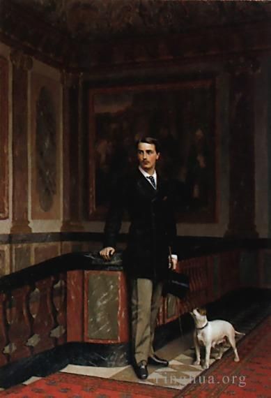 让·莱昂·杰罗姆 的油画作品 -  《拉罗什福科杜多维尔公爵》