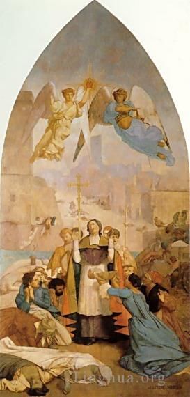 让·莱昂·杰罗姆 的油画作品 -  《马赛的鼠疫》