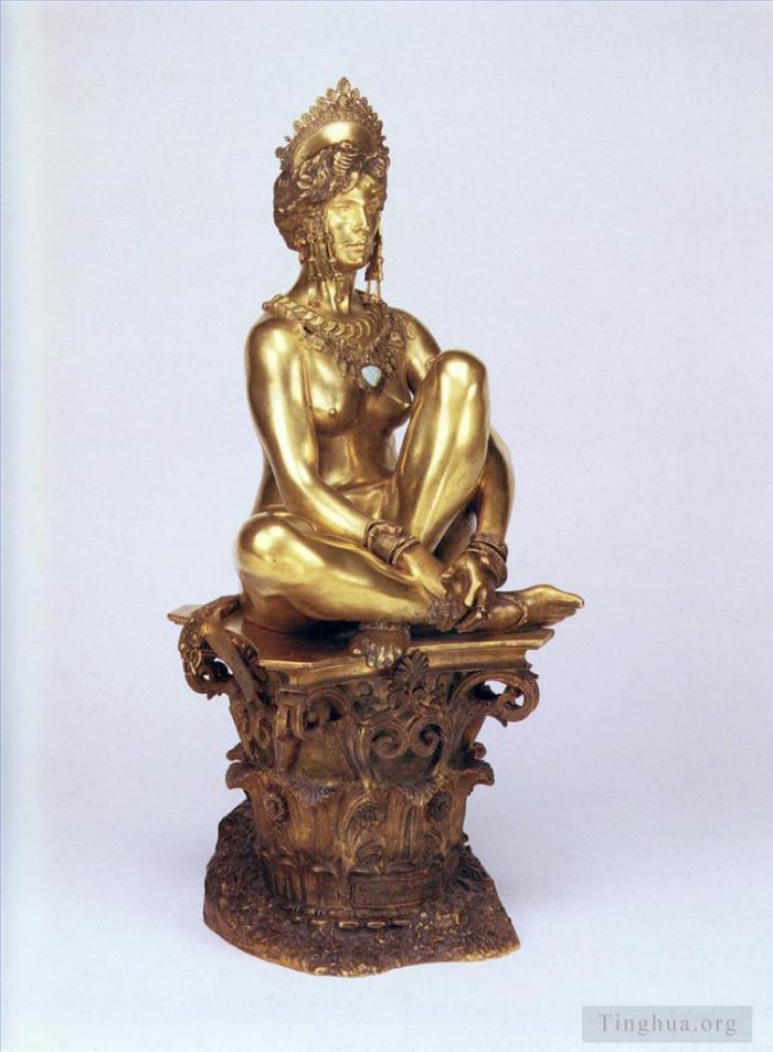 让·莱昂·杰罗姆 的雕塑作品 -  《科林斯,坐着的女性裸体》