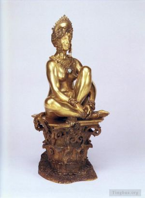 艺术家让·莱昂·杰罗姆作品《科林斯,坐着的女性裸体》