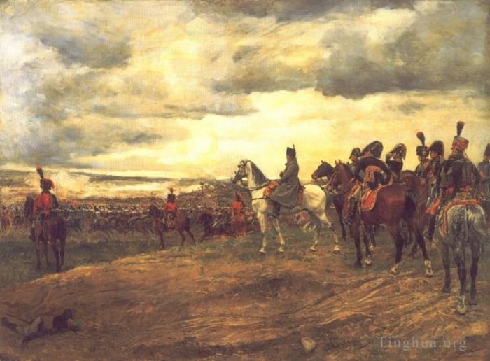 让·路易斯·欧内斯特·梅索尼埃 的油画作品 -  《耶拿军队让·路易·欧内斯特·梅索尼埃》