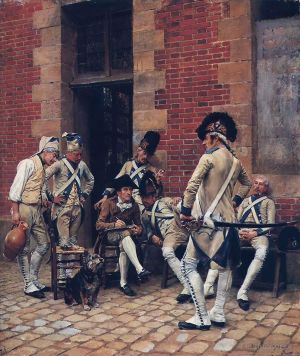 古董油画《The Sergeants Portrait 1874》