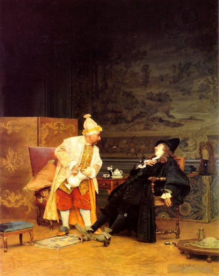 吉安·乔治·维贝尔 的油画作品 -  《生病的医生》