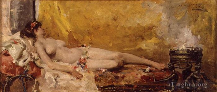 华金·索罗利亚·巴斯蒂达 的油画作品 -  《休息吧》