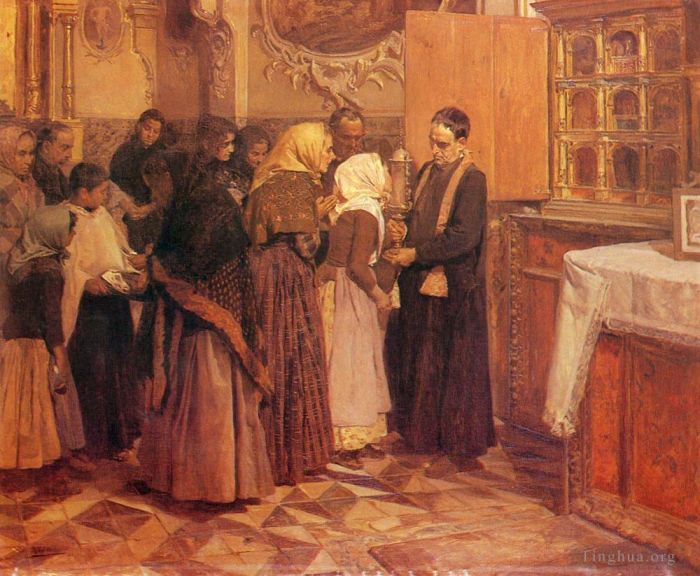 华金·索罗利亚·巴斯蒂达 的油画作品 -  《埃尔贝索德拉雷利奎亚》