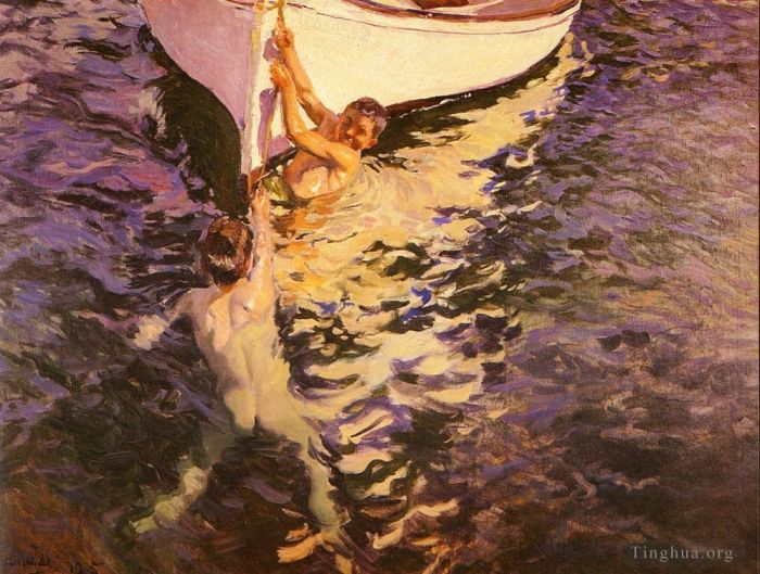 华金·索罗利亚·巴斯蒂达 的油画作品 -  《埃尔博特布兰科》