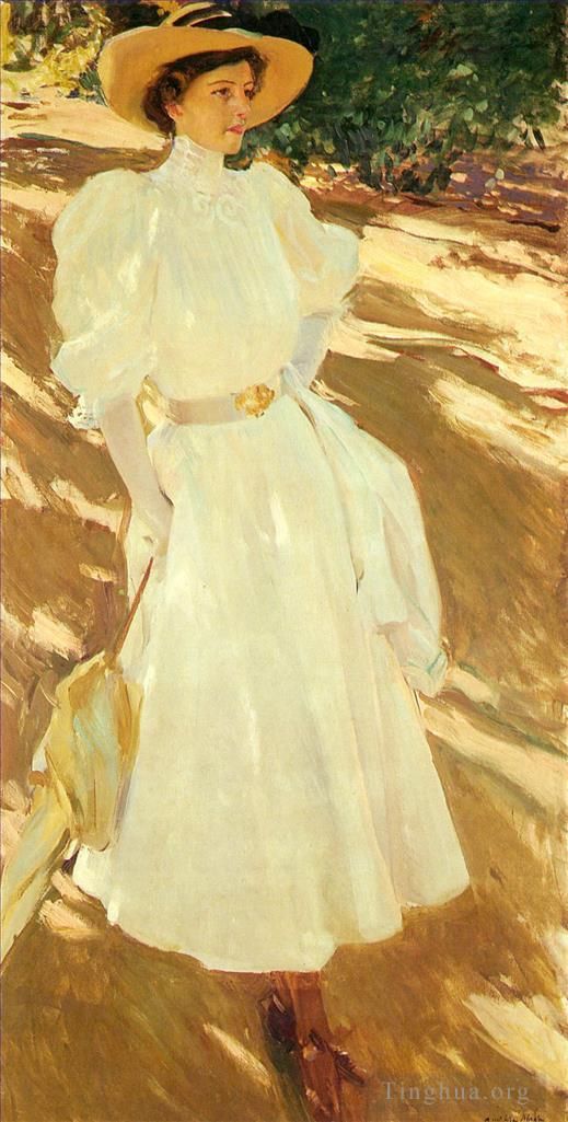 华金·索罗利亚·巴斯蒂达 的油画作品 -  《玛丽亚·恩·拉·格兰哈》