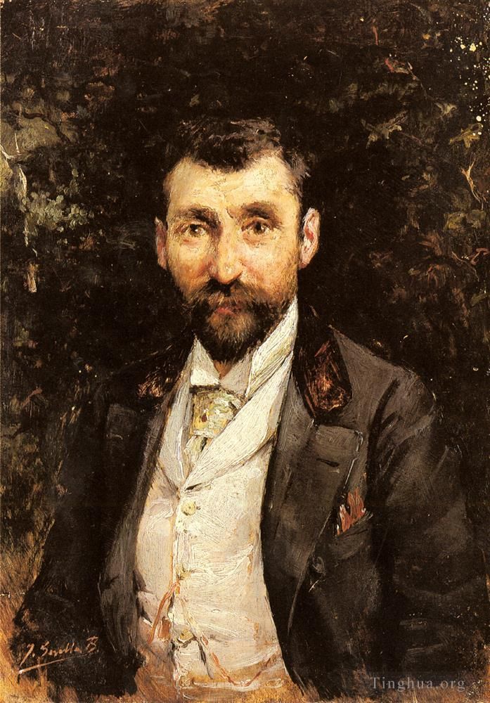 华金·索罗利亚·巴斯蒂达 的油画作品 -  《绅士肖像》