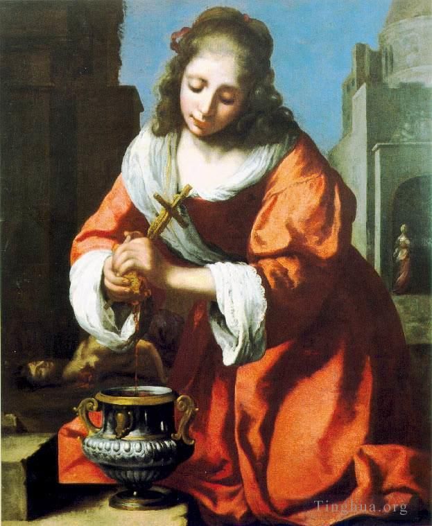 扬·弗美尔 的油画作品 -  《圣普拉西迪斯》