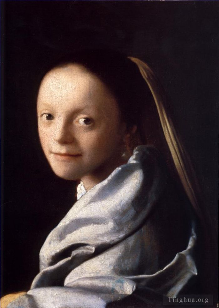 扬·弗美尔 的油画作品 -  《一名年轻女子的研究》