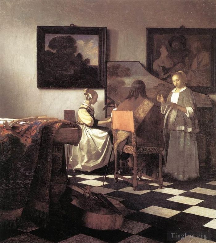 扬·弗美尔 的油画作品 -  《演唱会》